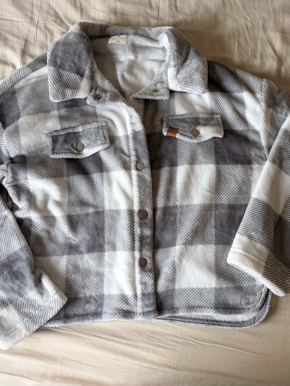 Flannel button up light jacket